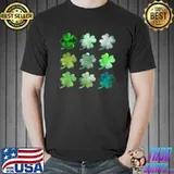 Happy St Patricks Day Lucky Shamrocks Four Leaf Clover T-Shirt