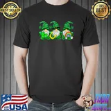 Happy St Patrick's Day Three Gnomes Shamrock Rainbow T-Shirt