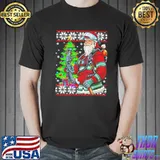 Hero firefighter santa claus fireman ugly christmas classic shirt