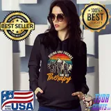Hiking And Friends Are My Therapy Vintage Mountain Hike Wander T-Shirt Hoodie