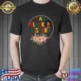 I Am Black History Black History Month Child Flowers T-Shirt