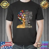 I Am The Storm Black History Month Black Queen Natural Afro Butterflies T-Shirt