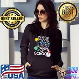 I Blasted Through 100 Days Of School 100th Day Teacher Space Earth Sun T-Shirt Hoodie