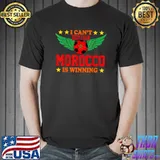 I Can't Keep Calm Congrats Morocco Moroccan Lovers Winning Stars Wing Soccer T-Shirt