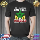 I can't keep calm morocco is playing morrocan pride soccor avocado T-Shirt