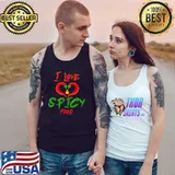 I Love Spicy Food Flavoring Chili Lover Pepper Fruit T-Shirt Tank Top