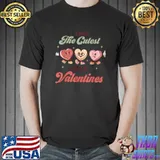 I Teach The Cutest Little Valentines Hearts Retro Teacher T-Shirt