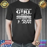 I'm the type of girl who is perfectly happy with coffee and bon jovI classic shirt