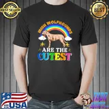Irish Wolfhound Are The Cutest Dog Rainbow Clouds Colors T-Shirt