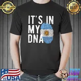 It's In My Dna Argentina Lover Argentinian Flag Roots T-Shirt