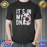 It's In My Dna South Korean Flag Fingerprint T-Shirt