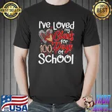 I've Loved My Class For 100 Days Of School Teacher Valentine Leopard T-Shirt