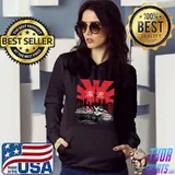Japanese Red Sunset City And Sport Car T-Shirt Hoodie