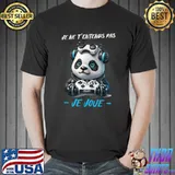Je Ne Entends Pas Je Joue Panda Play Video Game Playing Gaming T-Shirt