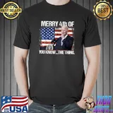 Joe Biden Dazed Merry 4th Of You Know The Thing American Flag Election 2024 T-Shirt