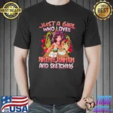 Just A Girl Who Loves Anime Ramen And Sketching Girls Teens Heart T-Shirt
