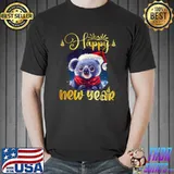 Koala santa hat christmas happy new year T-Shirt