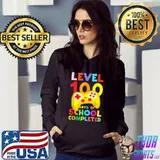Level 100 Days Of School Completed Video Game Teachers Students T-Shirt Hoodie
