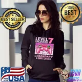 Level 7 unlocked legendary since 2016 stars controller vintage 7th birthday gamer girlborn in 2016 T-Shirt Hoodie