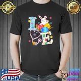 Love Rabbit Stethoscope Scrub Life Nurse Bunny Easter Day Outfits Gifts T-Shirt
