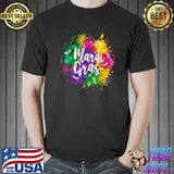 Mardi Gras Artistic Fat Tuesday Watercolors T-Shirt