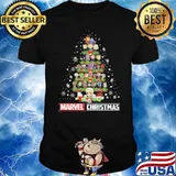 Marvel Christmas tree film shirt