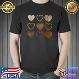 Melanin Skin Tone Hearts Be Kind Black History Month T-Shirt
