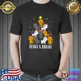 Meowy And Bright Catmas Cat Christmas Tree Xmas Santa T-Shirt