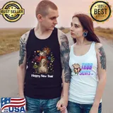 Meowy New Year Cat Happy Kitten New Year Fireworks T-Shirt Tank Top