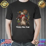 Meowy New Year Cat Happy Kitten New Year Fireworks T-Shirt
