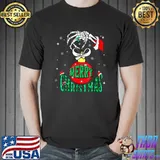 Merry Christmas Skeleton Hand Santa Pajama Xmas Tree Christmas Holiday T-Shirt