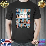 Modern family animated graphic characters classic shirt