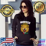 Morocco Lion Flag Sport Soccer Football Proud T-Shirt Hoodie