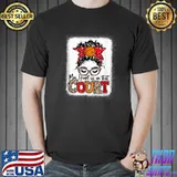 My Heart Is On That Court Basketball Leopard Basketball Messy Bun T-Shirt