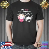 My two personalities wednesday and enid wednesday show netflix chibI art classic shirt