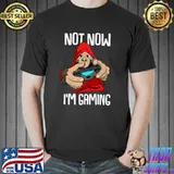 Not Now I'm Gaming Video Gamer T-Shirt