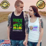 Nurses Love Shenanigans Three Gnomes Nurse St Patricks Day T-Shirt Tank Top