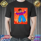 Oliver tree in flames shirt