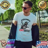 Personal Cat Servant Black Cat Mom Cat Dad T-Shirt