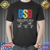 Pop band 90s backstreet boys members with signature shirt