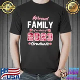Proud Family Of Class Of 2023 Floral Illustration Graphic T-Shirt