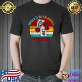 Quote Pick It Up I'm Going Alone Cool Euchre Card Game Flowers Retro T-Shirt