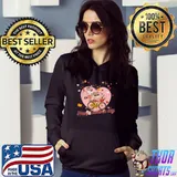 Raccoon Lovers Pink Heart Happy Valentines Day T-Shirt Hoodie