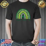 Rainbow Tooth Leopard Dentist Happy Saint Patrick's Day T-Shirt