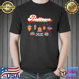 Retro Believe In Thhe Magic Of Christmas Christmas Sayings T-Shirt