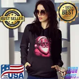 Retro Christmas Santa Sunglasses Winter Holiday Yule T-Shirt Hoodie