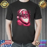 Retro Christmas Santa Sunglasses Winter Holiday Yule T-Shirt