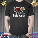 Retro Loving 100 Days Of School Kindergarten Teacher Leopard Plaid Red T-Shirt