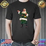 Retro Santa Champagne Santa Family Xmas Clothing T-Shirt