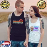 Rodeo drive beverly hills ca 90210 retro sunset palm tree T-Shirt Tank Top